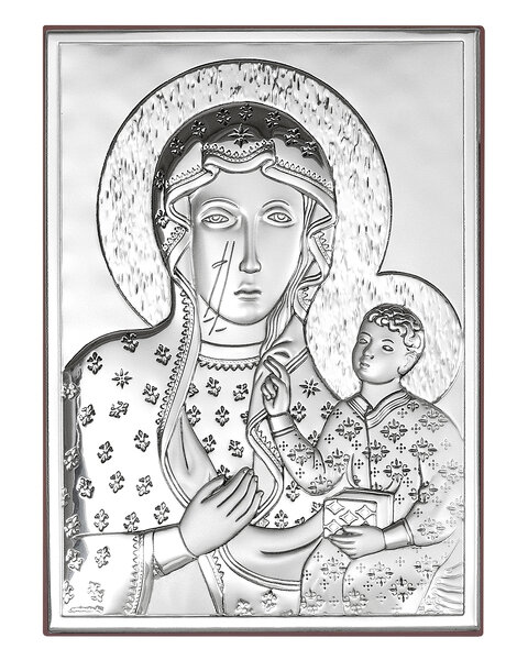 Obrazek z wizerunkiem Matki Bożej Częstochowskiej, prostokątny