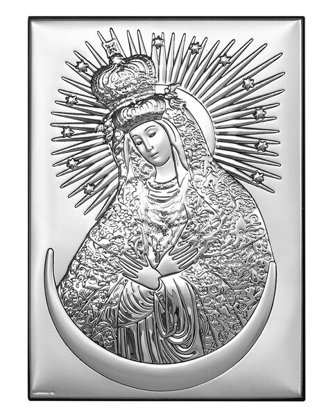 Obrazek z wizerunkiem Matki Bożej Ostrobramskiej, prostokątny
