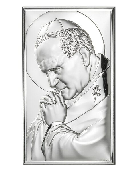 Obrazek z wizerunkiem papieża Jana Pawła II, prostokątny