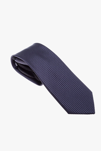 Satynowy krawat chłopięcy stalowy - ks