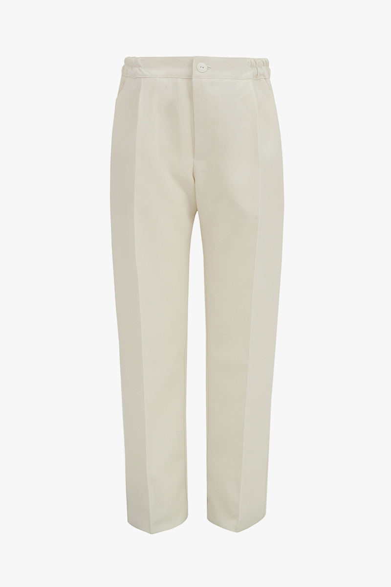 Spodnie garniturowe chłopięce kremowe - niestandardowy rozmiar
